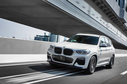 3D Design Carbon Fibre/Carbon Fiber Front Splitter & Lip Spoiler for BMW X3 G01 M Sport (2018-2021 Pre-LCI/Pre-Facelift) – CFRP 2x2 Twill Front Bumper Lip, Chin Spoiler, Aero Diffuser