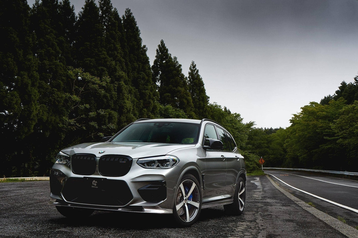 3DDesign Carbon Fibre/Carbon Fiber Front Splitter Lip Spoiler for BMW X3M & X4M Pre-LCI/Pre-Facelift 2019-2022 (F97 F98) | Front Bumper Lip Valance Aero Upgrade OEM Style