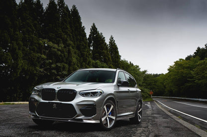 3DDesign Carbon Fibre/Carbon Fiber Front Splitter Lip Spoiler for BMW X3M & X4M Pre-LCI/Pre-Facelift 2019-2022 (F97 F98) | Front Bumper Lip Valance Aero Upgrade OEM Style