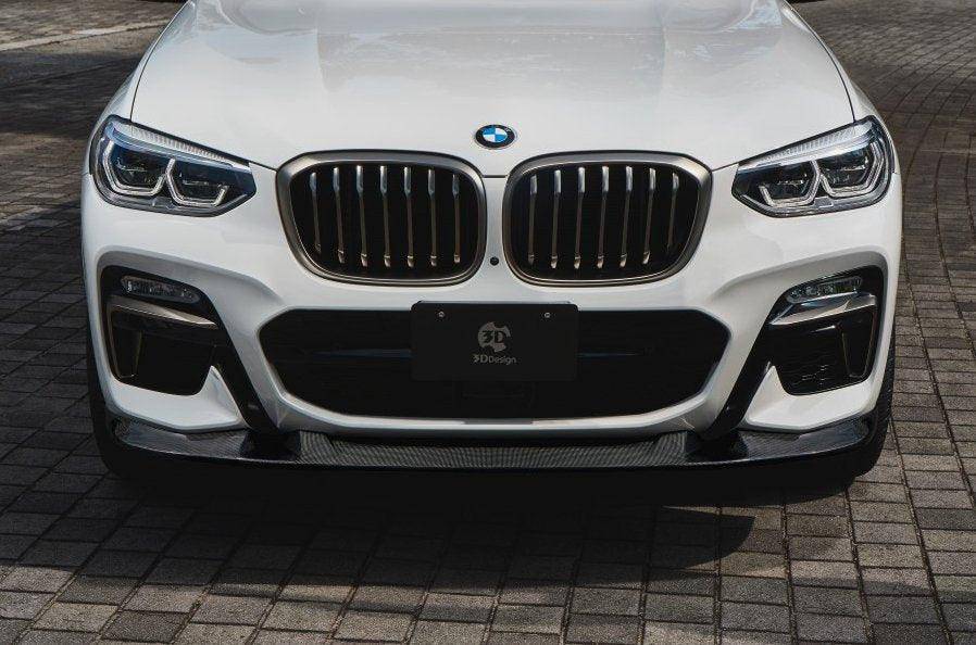 3DDesign Carbon Fibre Front Lip Spoiler Splitter for BMW X4 G02 (2018+) M Sport – CFRP 2x2 Twill Front Bumper Lip / Chin Spoiler / Front Valance Apron Extension / Lower Spoiler