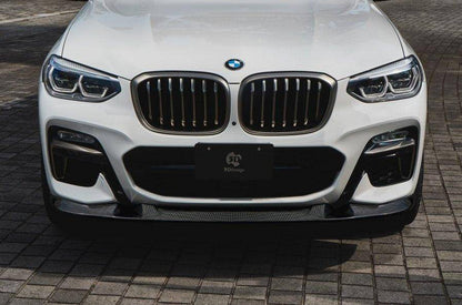 3DDesign Carbon Fibre Front Lip Spoiler Splitter for BMW X4 G02 (2018+) M Sport – CFRP 2x2 Twill Front Bumper Lip / Chin Spoiler / Front Valance Apron Extension / Lower Spoiler