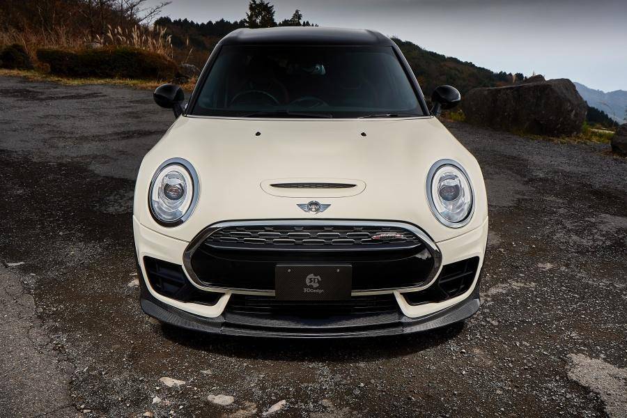 3DDesign Carbon Fibre Front Splitter/Lip/Chin Spoiler for MINI Clubman JCW John Cooper Works F54 (2015+) - Gloss Carbon Front Bumper Lip/Valance Aero Body Kit Upgrade