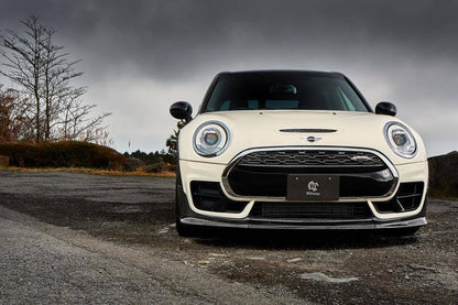 3DDesign Carbon Fibre Front Splitter/Lip/Chin Spoiler for MINI Clubman JCW John Cooper Works F54 (2015+) - Gloss Carbon Front Bumper Lip/Valance Aero Body Kit Upgrade