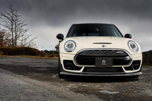 3DDesign Carbon Fibre Front Splitter/Lip/Chin Spoiler for MINI Clubman JCW John Cooper Works F54 (2015+) - Gloss Carbon Front Bumper Lip/Valance Aero Body Kit Upgrade