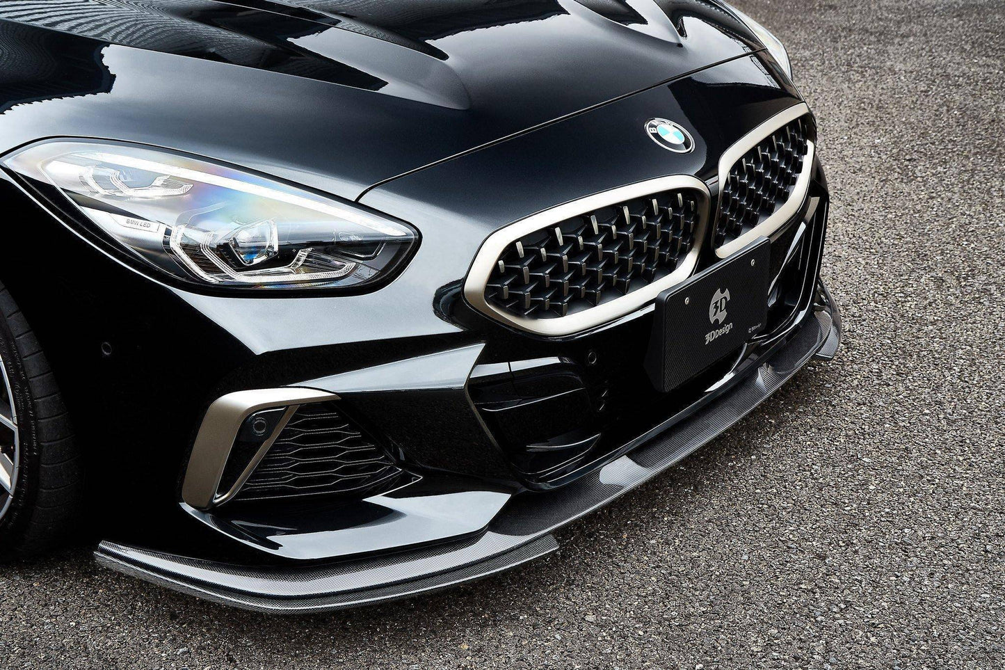 3DDesign Carbon Fibre Front Lip Lower Extensions/Splitters for BMW Z4 G29 (2019+) – CFRP Aero Blades Under Spoiler, Front Bumper Valance Add Ons – Fits with 3D Design Lip Only – M Sport & M40i