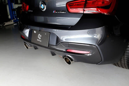 3DDesign Carbon Fibre/Carbon Fiber Rear Diffuser Valance/Rear Bumper Insert for BMW 1 Series F20 F21 LCI Facelift (2015-2019) - Fits M135i M140i Hatchback, Performance Rear Lower Spoiler Apron