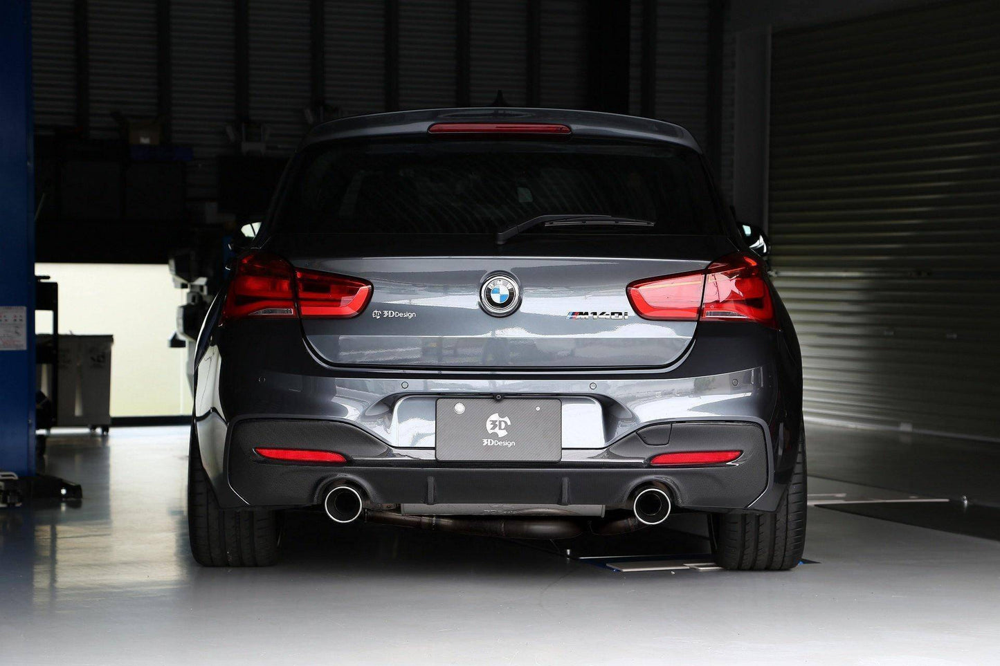 3DDesign Carbon Fibre/Carbon Fiber Rear Diffuser Valance/Rear Bumper Insert for BMW 1 Series F20 F21 LCI Facelift (2015-2019) - Fits M135i M140i Hatchback, Performance Rear Lower Spoiler Apron