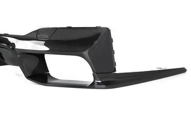 3DDesign Carbon Fibre Rear Diffuser / Valance for BMW M5 F90 (2017-2023) – Rear Bumper Splitter & Lower Bumper Insert – Fits M5 & M5 Competition Saloon/Sedan – Carbon Fiber Quad Exhaust Surround, OEM+ Rear Styling – Performance Aero Body Kit Upgrade