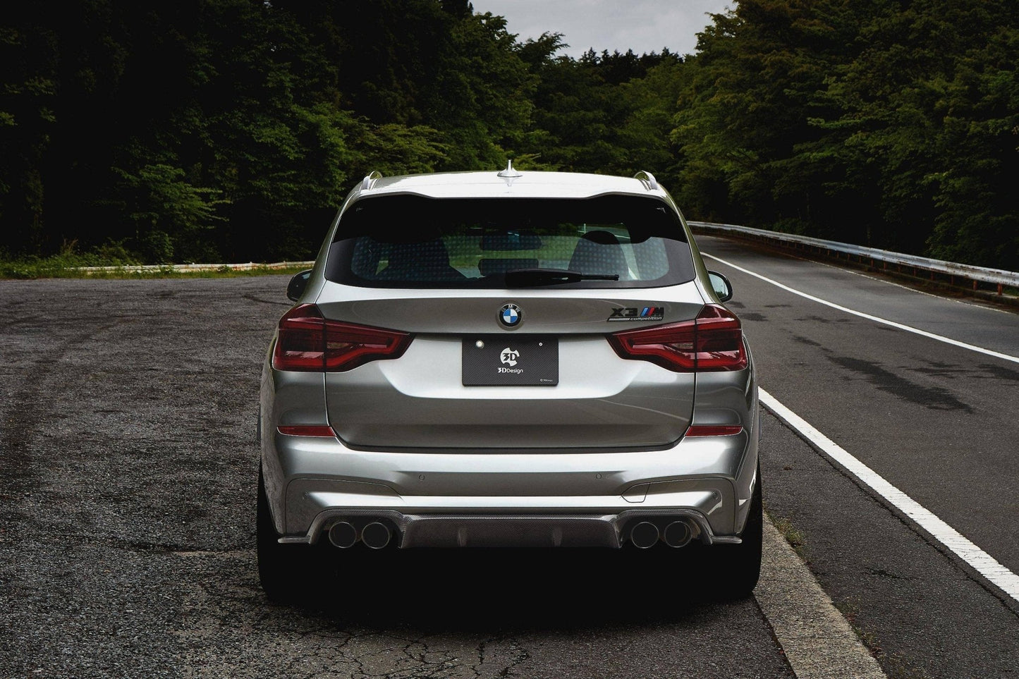 3D Design Carbon Fibre/Fiber Rear Diffuser Valance for BMW X3 M (X3M) F97 2019-on – Rear Lower Bumper Diffuser Insert, Carbon Rear Bumper Trim, OEM+ Aero Styling Upgrade