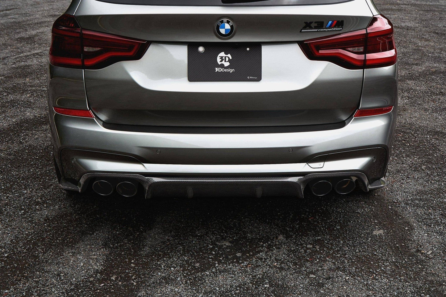 3D Design Carbon Fibre/Fiber Rear Diffuser Valance for BMW X3 M (X3M) F97 2019-on – Rear Lower Bumper Diffuser Insert, Carbon Rear Bumper Trim, OEM+ Aero Styling Upgrade