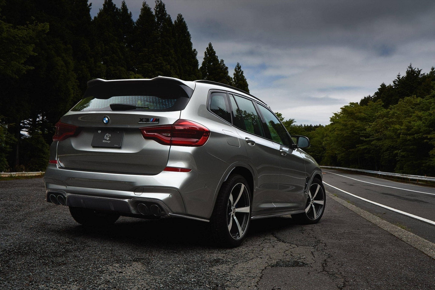 3D Design Carbon Fibre/Fiber Rear Diffuser Valance for BMW X3 M (X3M) F97 2019-on – Rear Lower Bumper Diffuser Insert, Carbon Rear Bumper Trim, OEM+ Aero Styling Upgrade
