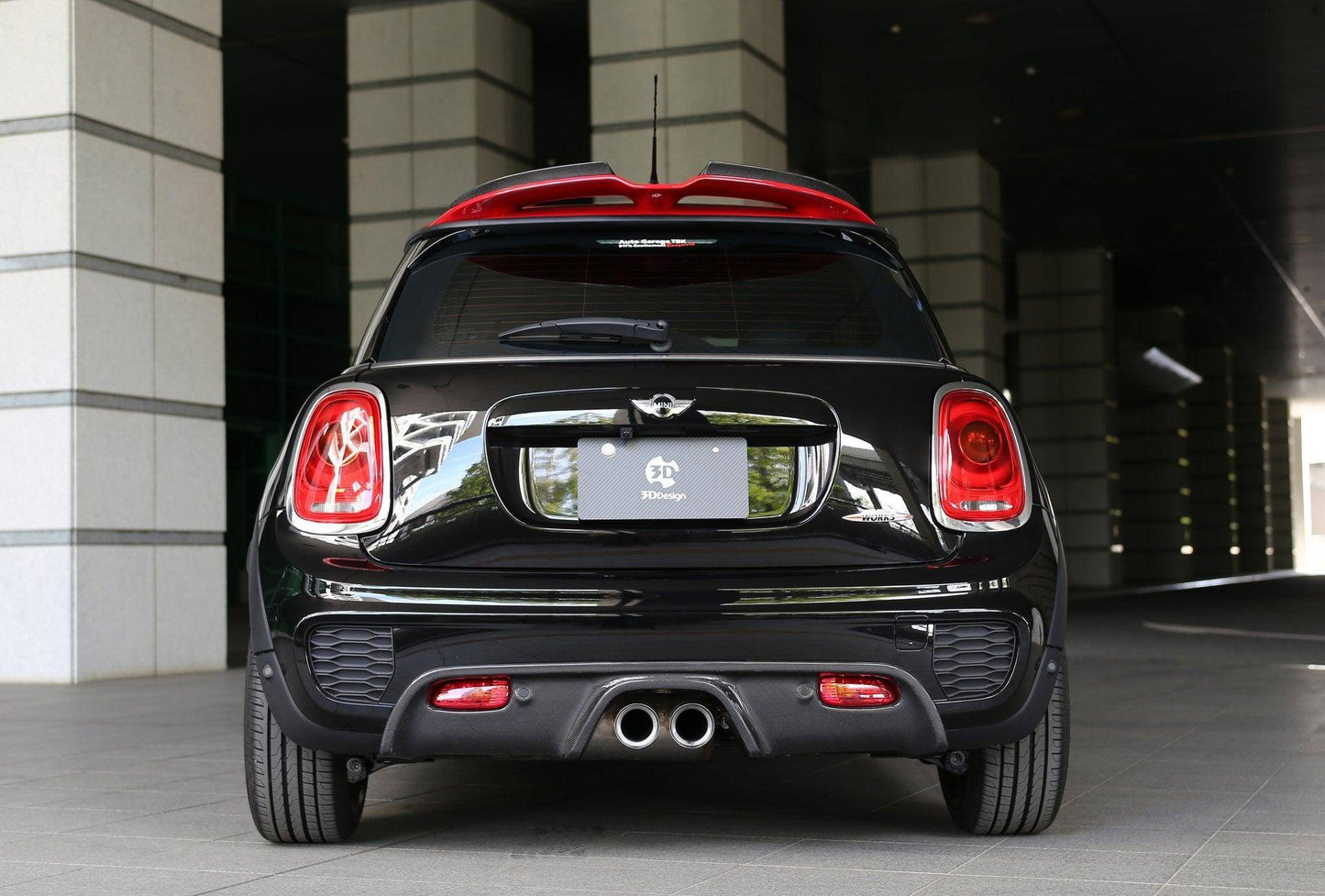 3DDesign Carbon Fibre Rear Diffuser / Lower Valance & Splitter for MINI F56 JCW (2015+) – MINI Hatch Mk3 John Cooper Works Rear Bumper Insert, Performance Aero Undertray, OEM+ Gloss Carbon Fiber