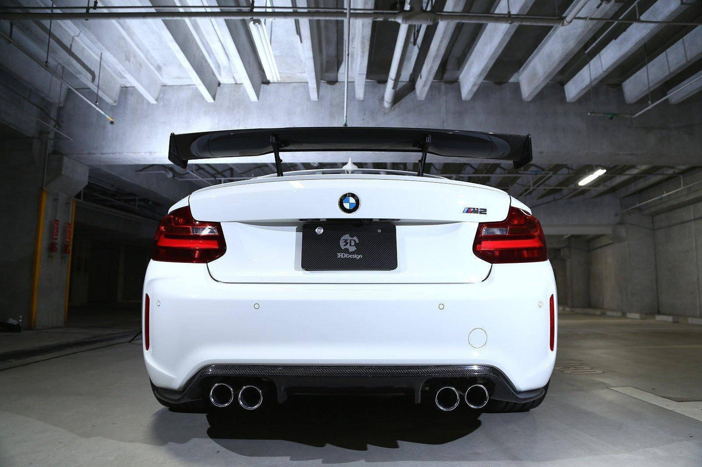 3D Design Carbon Fibre Rear Diffuser V1 (Type 1) for BMW M2 F87 & M2 Competition (2015-2021) – Carbon Fiber Rear Valance/Bumper Insert, Gloss 2x2 Twill Pre-Preg, OEM+ M2C Aero Upgrade
