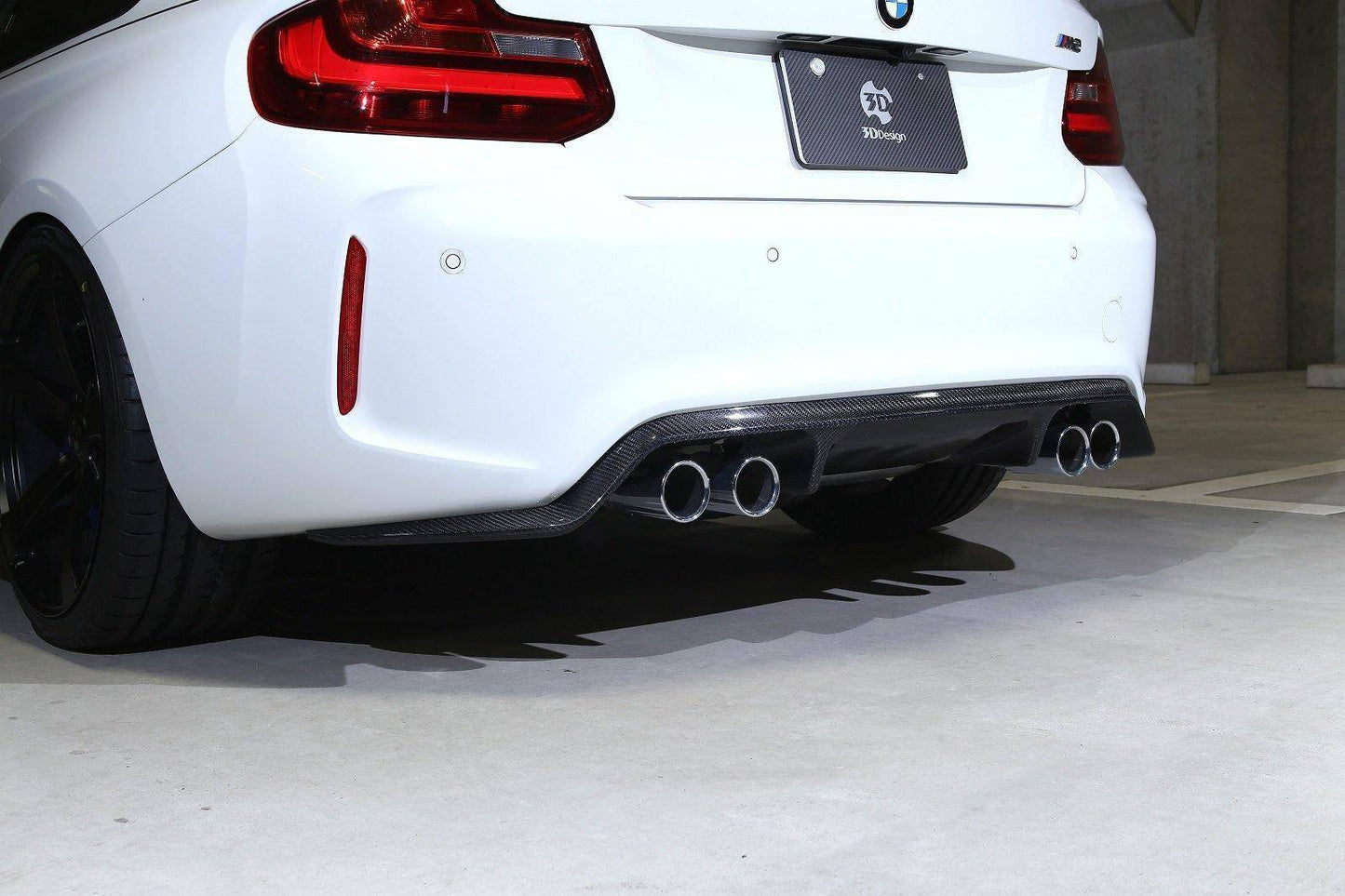 3D Design Carbon Fibre Rear Diffuser V1 (Type 1) for BMW M2 F87 & M2 Competition (2015-2021) – Carbon Fiber Rear Valance/Bumper Insert, Gloss 2x2 Twill Pre-Preg, OEM+ M2C Aero Upgrade