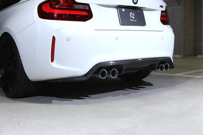 3D Design Carbon Fibre Rear Diffuser V1 (Type 1) for BMW M2 F87 & M2 Competition (2015-2021) – Carbon Fiber Rear Valance/Bumper Insert, Gloss 2x2 Twill Pre-Preg, OEM+ M2C Aero Upgrade