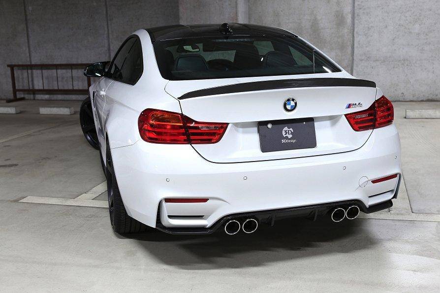 3DDesign Carbon Fibre Rear Diffuser (Type 1) for BMW M3 & M4 (2014-2020, F80 F82 F83)