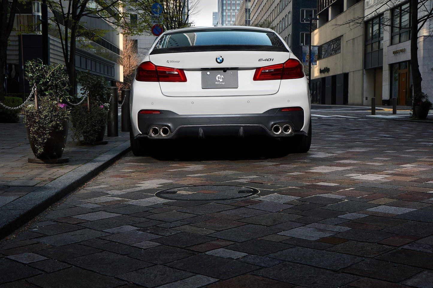 3DDesign Carbon Fibre Rear Diffuser (Type 2) for BMW 5 Series M Sport (2017-2023, G30 G31)