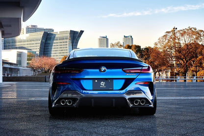3DDesign Carbon Fibre (Carbon Fiber) Rear Boot/Trunk Lip Spoiler for BMW 8 Series G15 Coupe 2019+ – Pre-Preg 2x2 Twill Carbon Ducktail Rear Wing OEM+