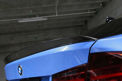 3DDesign Carbon Fibre/Fiber Rear Boot/Trunk Lip Spoiler for BMW M3 F80 Saloon/Sedan (2015-2019) - Pre-Preg Carbon Ducktail Wing, Boot Lid/Trunk Lid Lip, OEM-Style Rear Spoiler