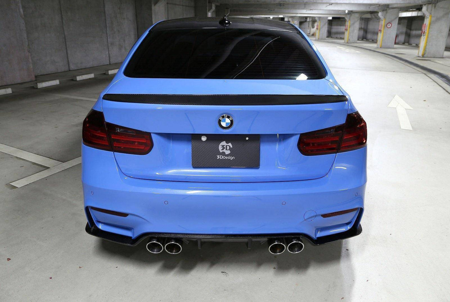 3DDesign Carbon Fibre/Fiber Rear Boot/Trunk Lip Spoiler for BMW M3 F80 Saloon/Sedan (2015-2019) - Pre-Preg Carbon Ducktail Wing, Boot Lid/Trunk Lid Lip, OEM-Style Rear Spoiler