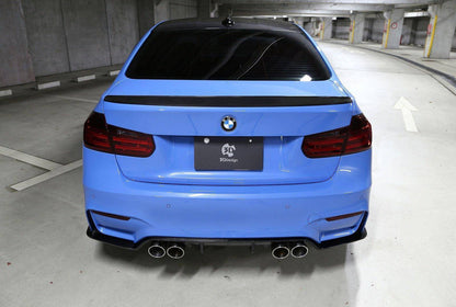 3DDesign Carbon Fibre/Fiber Rear Boot/Trunk Lip Spoiler for BMW M3 F80 Saloon/Sedan (2015-2019) - Pre-Preg Carbon Ducktail Wing, Boot Lid/Trunk Lid Lip, OEM-Style Rear Spoiler