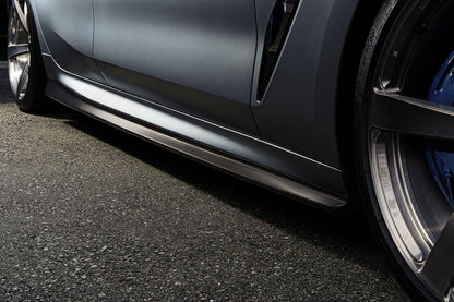 3DDesign Carbon Fibre (Fiber) Side Skirts, Side Skirt Extensions, Sill/Rocker Extensions for BMW 8 Series Gran Coupe G16 M Sport & M8 Gran Coupe F93 (2019+) – Pre-Preg 2x2 Twill Carbon Side Blades/Splitters, Aero Skirts Body Kit, OEM+ Fit