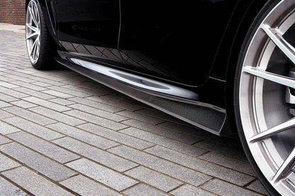 3DDesign Carbon Fibre (Fiber) Side Skirts, Side Skirt Extensions, Sill/Rocker Extensions for BMW 8 Series Gran Coupe G16 M Sport & M8 Gran Coupe F93 (2019+) – Pre-Preg 2x2 Twill Carbon Side Blades/Splitters, Aero Skirts Body Kit, OEM+ Fit