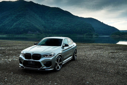 3DDesign Carbon Fibre Side Skirts / Skirt Extensions / Side Splitters (CFRP 2x2 Twill) for BMW X3 M & X4 M (X3M/X4M, 2019+, F97 F98) – Rocker Panel Sill Extensions, Side Blades, Aero Body Kit Upgrade