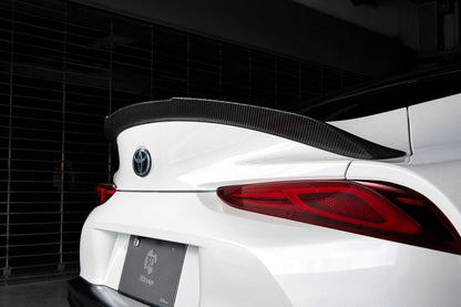 3DDesign Dry Carbon Boot Lip / Trunk Lip Spoiler for Toyota GR Supra A90 J29 MK5 (2019-2024) – Carbon Fiber Rear Lip / Decklid Wing – OEM+ Pre-Preg Aero Upgrade