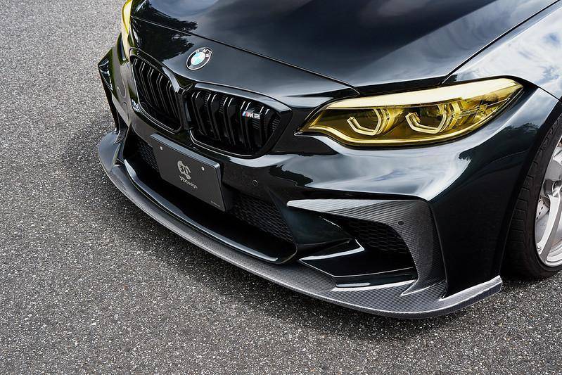 BMW M2 Competition F87 (2018-2021) Front Bumper/Fascia by 3DDesign - Carbon Fiber Aero Bumper, Replacement Bumper Cover, Front Valance, Paint-Ready, PDC Compatible | Front End Conversion & Front Spoiler