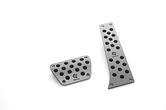 3DDesign Sport Aluminium Pedal Covers for BMW Automatic (AT) – Accelerator & Brake Set | Aftermarket Alloy Throttle/Gas Pedal Plates | Performance Pedal Upgrade | BMW Auto Gearbox Interior Styling UK
