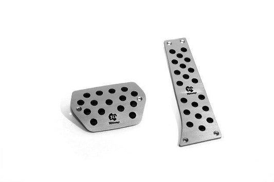 3DDesign Aluminium Sport Pedal Covers Kit B for BMW Automatic (AT) LHD – Accelerator & Brake Alloy Pedals | 2-Piece Metal Foot Pedal Set | Motorsport Style Interior Upgrade