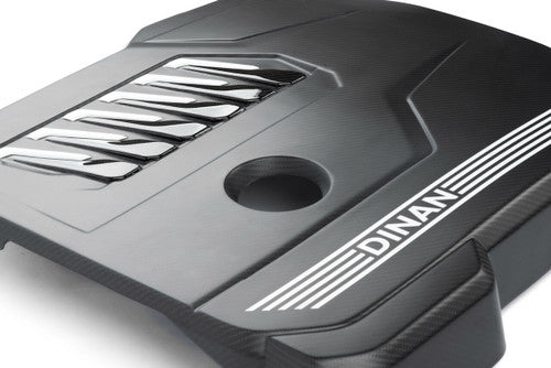 Dinan Satin Matte Carbon Fibre (Fiber) Engine Cover for BMW B58D G-Series - Carbon Engine Bay Shroud/Top Panel 2x2 Twill OEM+ Upgrade
