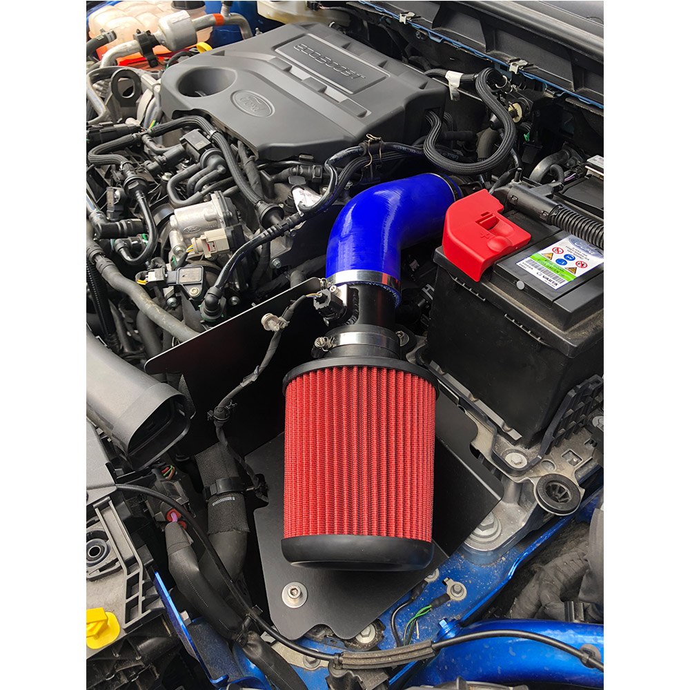 AIRTEC Motorsport Induction Kit / Cold Air Intake for Ford Focus Mk4 2018-2023 1.0T 1.5T EcoBoost | Performance Cone Filter, CNC MAF Tube, Heat Shield | Pro Hoses Silicone Black/Blue/Red | Airbox Delete Ram Air Intake System | Bolt-On Upgrade