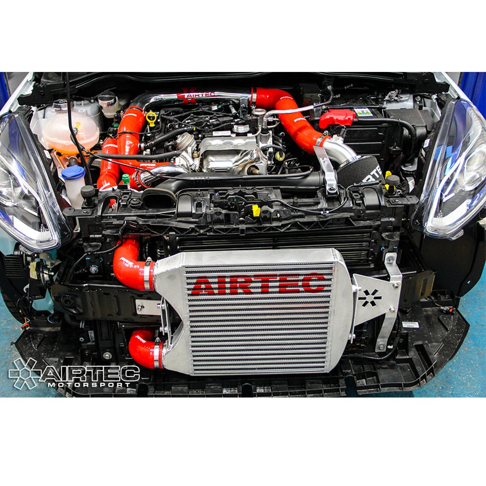AIRTEC Motorsport Front Mount Intercooler Upgrade for Ford Fiesta Mk8 1.0 EcoBoost ST-Line (100-140PS) | 60mm Core FMIC, Direct-Fit, No Cutting - Pro-Series Black/Silver