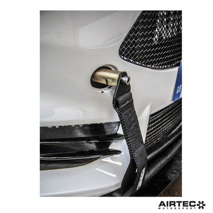 AIRTEC Motorsport Race Tow Strap Kit for Ford Fiesta MK7/MK8 (incl. ST)  Direct-Fit Threaded Adapter, No Bumper Removal