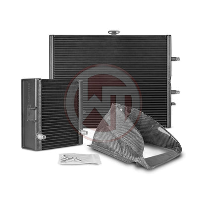 Wagner Tuning Competition BMW M3/M4 S55 F80 F82 F83 Low-Temp Charge Cooler Radiator Kit – Auxiliary Heat Exchanger & Water-to-Air Intercooler Radiators – F8X Bolt-On Direct-Fit Cooling Upgrade 400001003