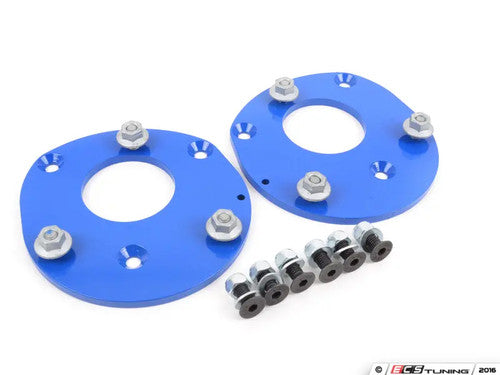 Turner Motorsport Fixed Front Camber Plates / Strut Top Mounts for BMW E46 3 Series (1999-2006) - Non-Adjustable Fast Road & Track Negative Camber Kit, Alignment Plates, Static Camber Upgrade