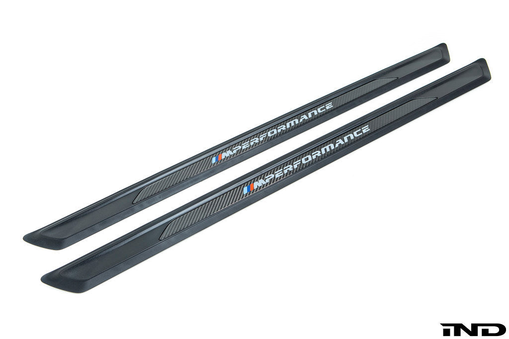BMW M Performance Carbon Fibre Door Sill Trims Pair - Scuff Plates/Kick Plates/Tread Plates/Sill Guards - F33 4 Series Convertible Cabriolet & F83 M4 Convertible (420i 430i 440i M4) 2013-2019 | Genuine OEM 51472457841 (51 47 2 457 841)