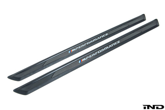 BMW M Performance Carbon Fibre Door Sill Trims Pair - Scuff Plates/Kick Plates/Tread Plates/Sill Guards - F33 4 Series Convertible Cabriolet & F83 M4 Convertible (420i 430i 440i M4) 2013-2019 | Genuine OEM 51472457841 (51 47 2 457 841)