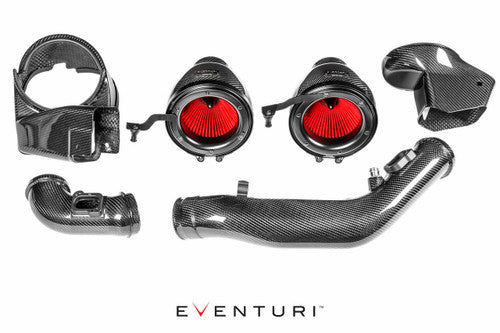 Eventuri Carbon Fibre/Fiber Cold Air Intake Induction Kit for BMW M2 Competition F87 M2C S55 - Performance Airbox, Turbo Inlet & Air Intake System Upgrade