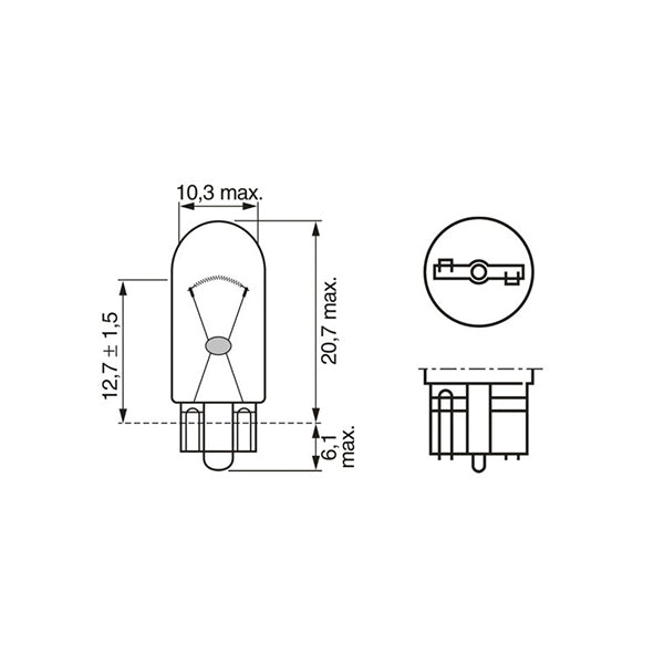 BriteVue 501 LED Side Light Bulbs – 6500K White (T10 W5W Upgrade, 10SMD) (T10 | W5W)