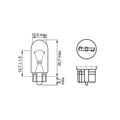 BriteVue 501 Number Plate LED Bulb Upgrade – 6500K Pure White (Pair) (T10 | W5W)