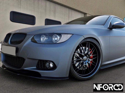 BMW 3 Series E92 E93 M Sport Pre-LCI Front Splitter / Front Lip Spoiler 20062009, Gloss Black ABS, KSB, UK Made, Fitting Hardware Included
