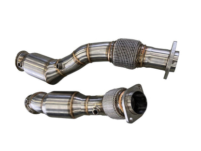 Active Autowerke S58 High-Flow Sport Cats / Catted Downpipes for BMW X3 M & X4 M F97/F98 2019+ (Competition) | GESI G-Sport UHO Catalytic Converters | 49-State EPA OBD2 Compliant | 3" 304SS Front Pipes | Part 11-070