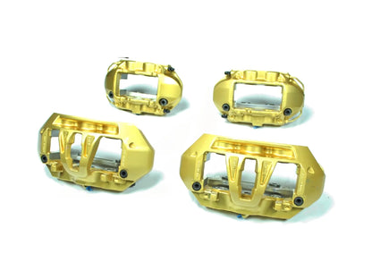 BMW M3/M4/M2 Carbon Ceramic Brakes Big Brake Kit CCB Conversion - Genuine M Performance SA 2NK Retrofit - F80 F82 F83 F87 M2 Competition - Front & Rear Rotors/Discs Calipers Pads - OEM Gold - PN 34112358378