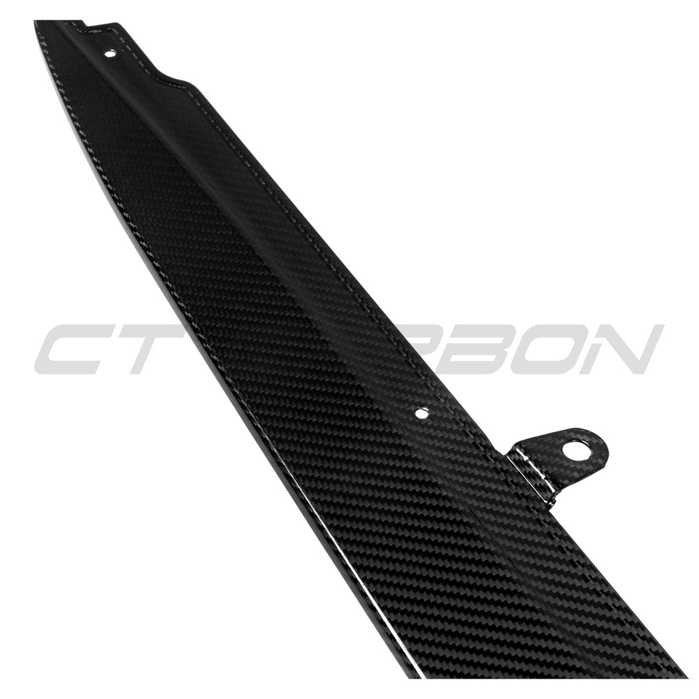 CT Carbon Dry Carbon Side Skirt Extensions for BMW F90 M5 (2018-2024) & G30/G31 5 Series Saloon/Touring (2016-2023) - Pre-Preg Carbon Fibre Sill/Rocker Panel Side Splitters Side Blades Aero Skirts M Performance Style Gloss