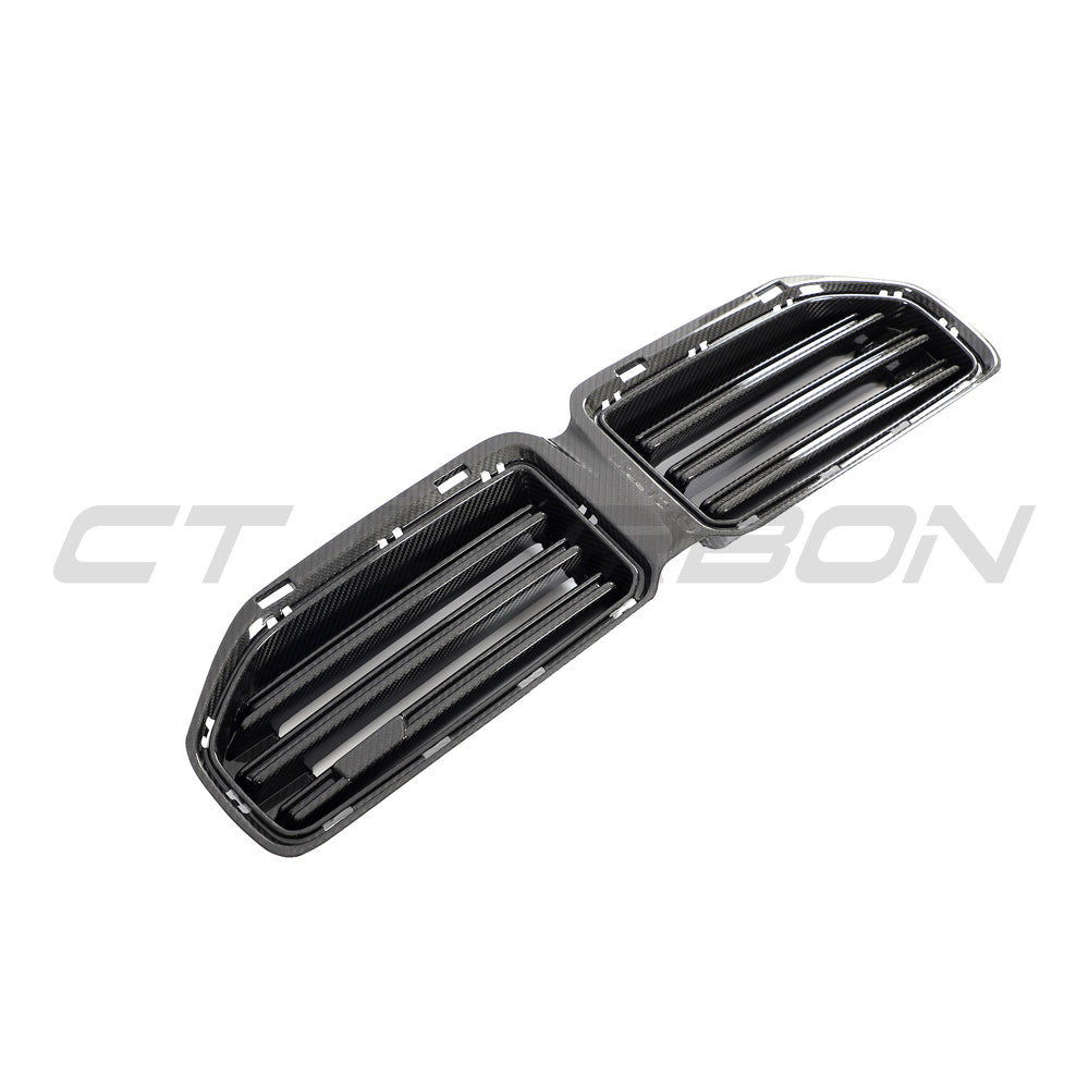 BMW M2 G87 2023+ Carbon Fibre Front Kidney Grille | CT Design Gloss Carbon Fiber Center/Centre Radiator Nose Grill, Front Bumper Intake Surround, OEM+ Styling Upgrade