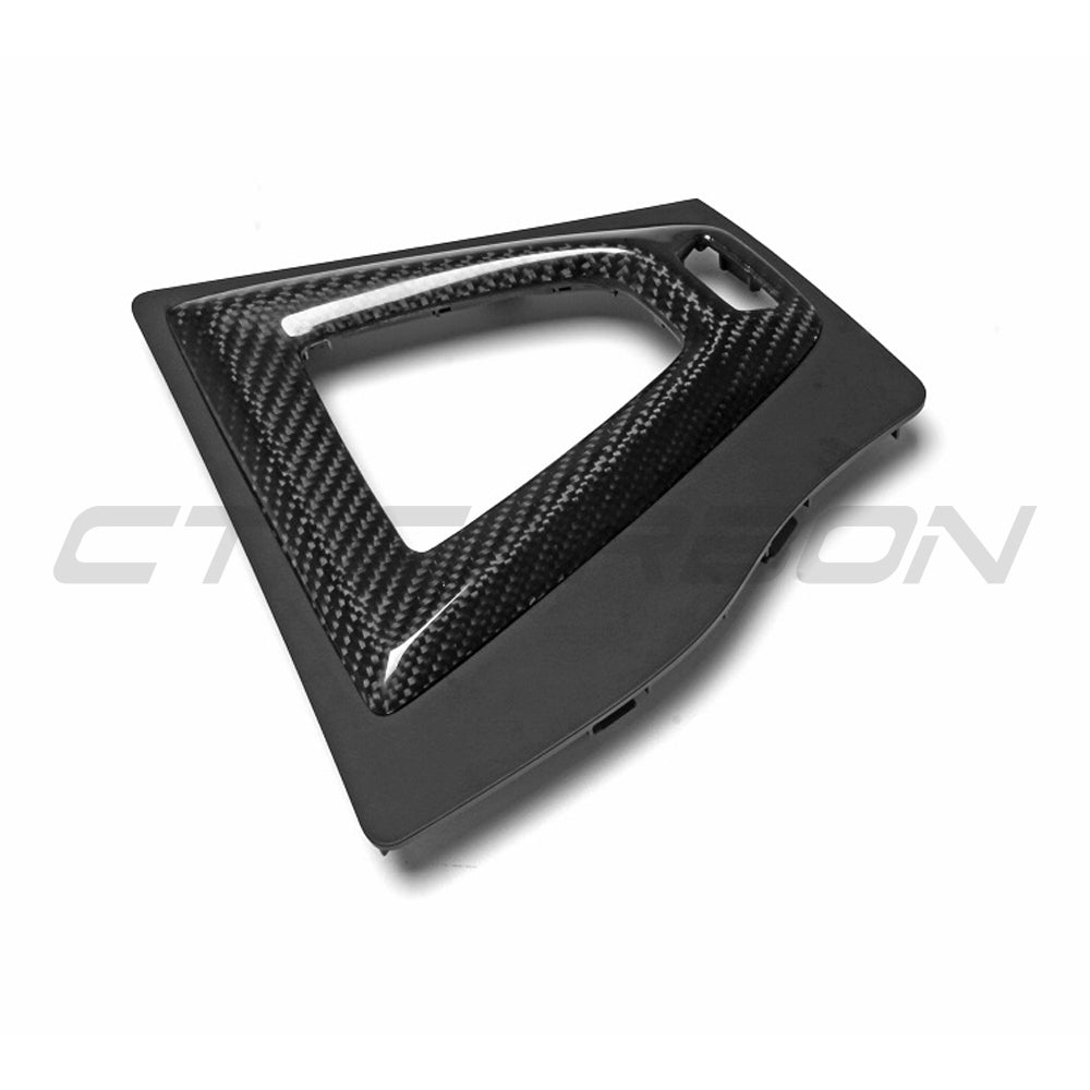 CT Carbon Alcantara & Carbon Fibre DCT Gear Selector Surround / Centre Console Trim for BMW F80 M3, F82/F83 M4 & F87 M2 Competition (RHD) – OEM-Style Replacement Shifter Bezel Frame | F8X M Performance Interior Upgrade
