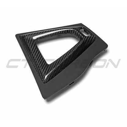 CT Carbon Alcantara & Carbon Fibre DCT Gear Selector Surround / Centre Console Trim for BMW F80 M3, F82/F83 M4 & F87 M2 Competition (RHD) – OEM-Style Replacement Shifter Bezel Frame | F8X M Performance Interior Upgrade